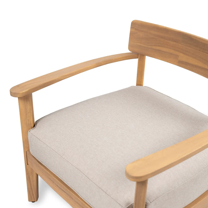 Mallorca Acacia Wood Club Chair With Seat Cushion by HouseOfZazla