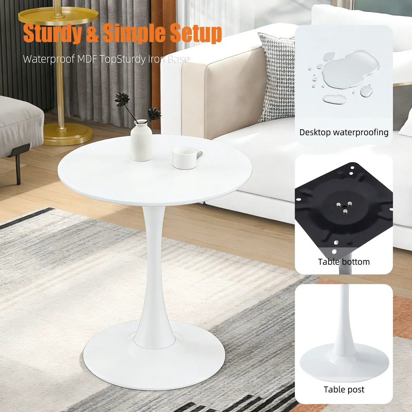 Round Dining Table With Tulip Style Base by HouseOfZazla