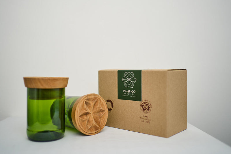 Hiliki Jar - Dark Green - Large (set of 2), photo 3 of 3