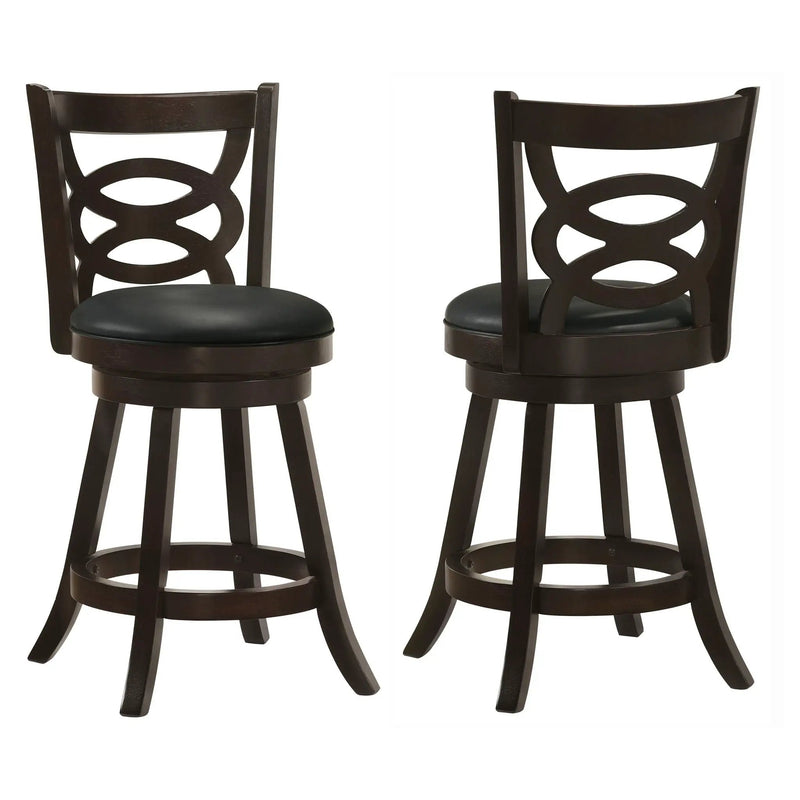 Swivel Counter Stool (Set of 2) - Black by HouseOfZazla