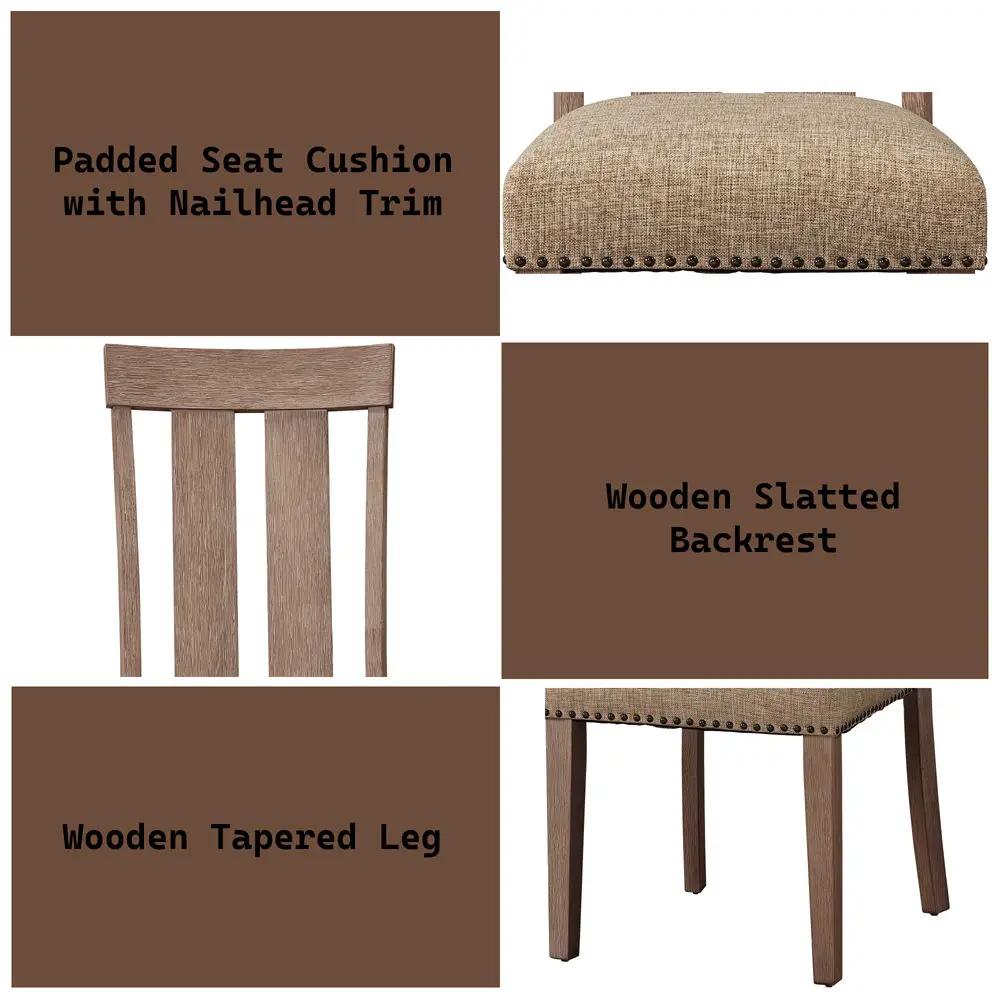Nathaniel - Side Chair (Set of 2) - Fabric & Maple by Unique Piece Furniture
