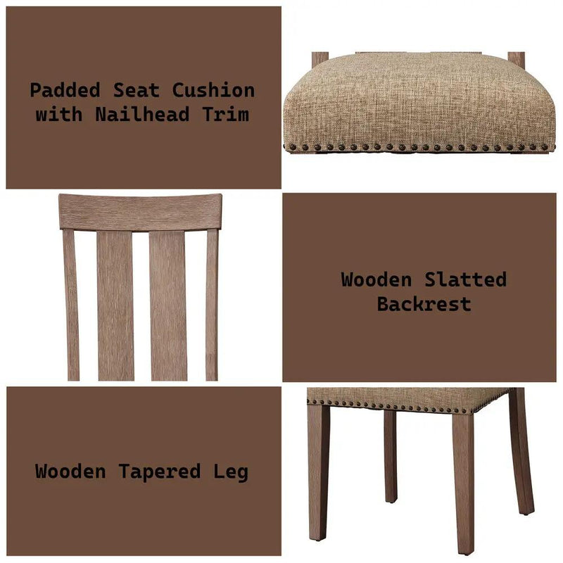 Nathaniel - Side Chair (Set of 2) - Fabric & Maple by Unique Piece Furniture