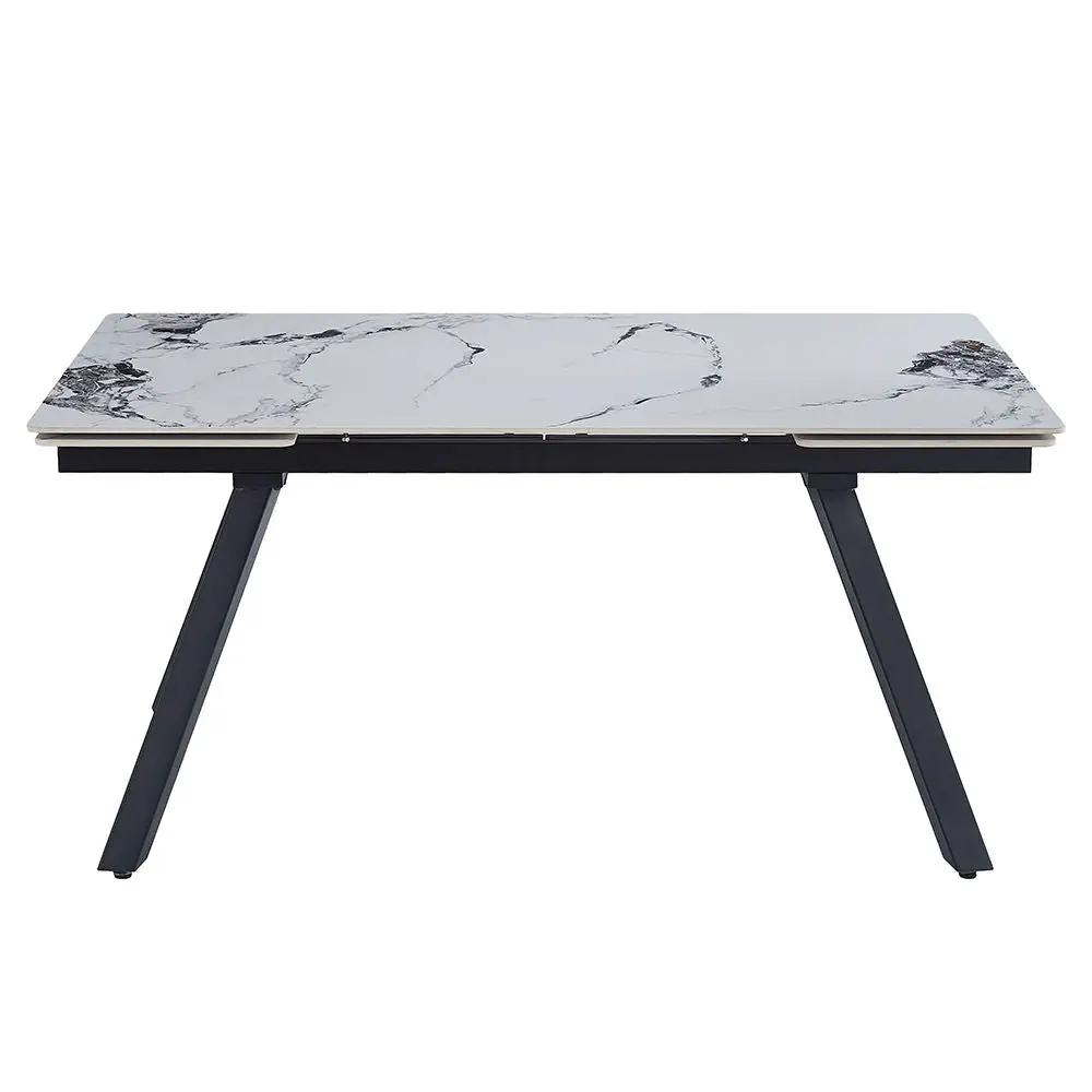 Damita - Ceramic Top Dining Table - White & Black by Unique Piece Furniture