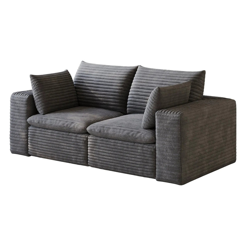 71" Cloud Sofa in Corduroy Fabric by HouseOfZazla