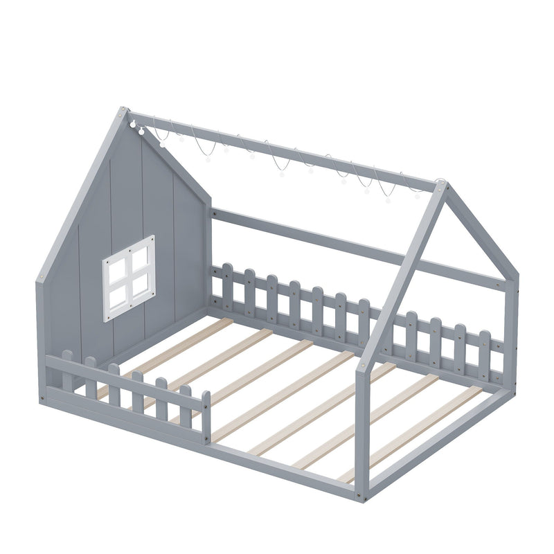 House Bed With Window And Fence by HouseOfZazla