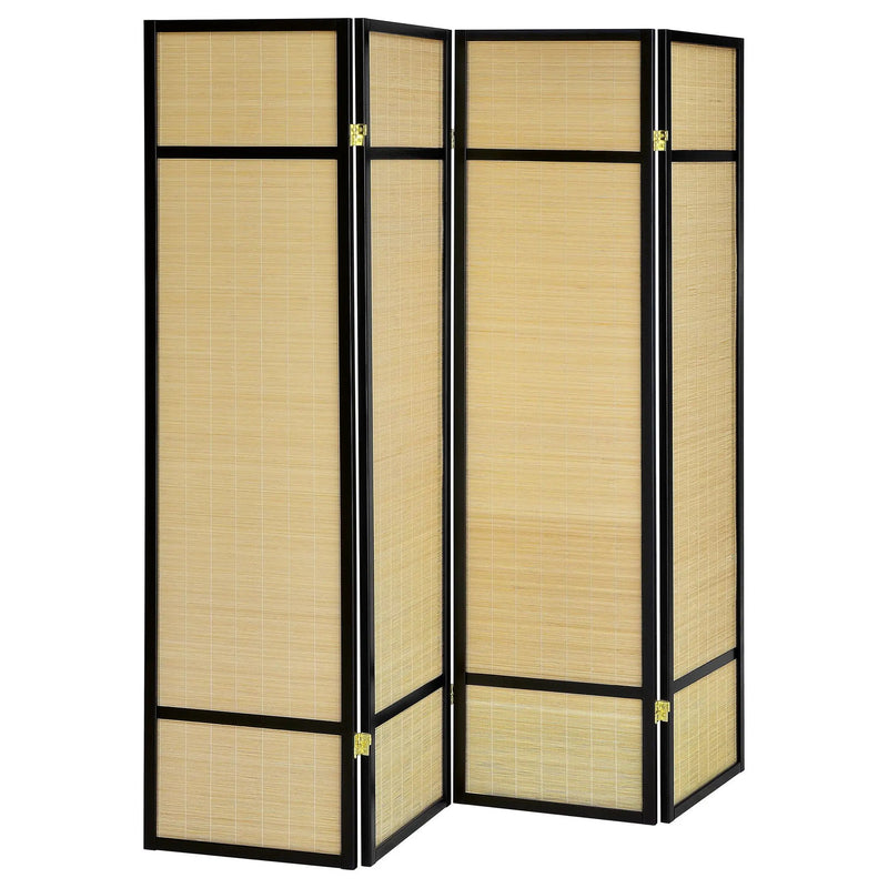 Sensei - 4 Panel Bamboo Room Divider Folding Screen - Natural by HouseOfZazla