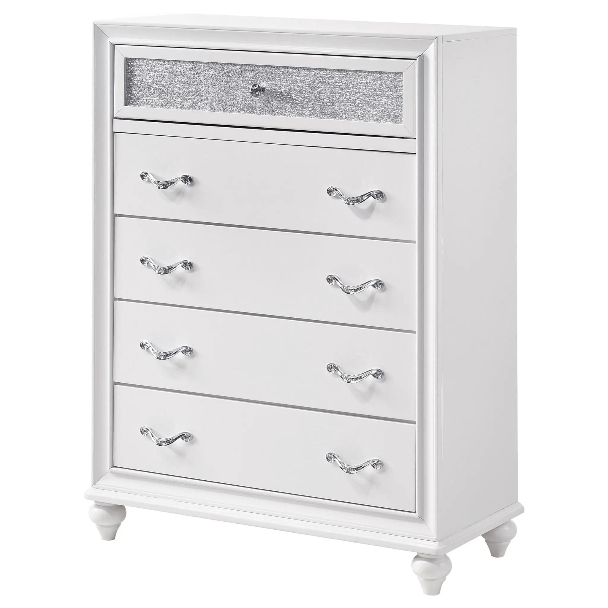 Barzini 5-drawer Bedroom Chest White by Unique Piece Furniture