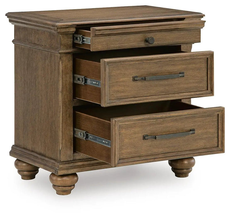 Karallin - Three Drawer Night Stand - Medium Brown by Unique Piece Furniture