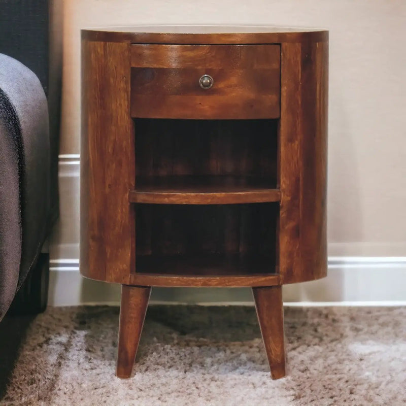Solid Wood Cortez Nightstand - Chestnut Finish by HouseOfZazla