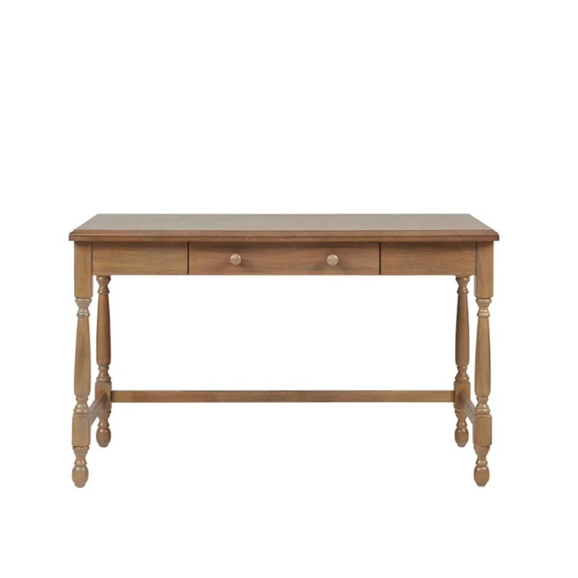Tabitha - Desk With Drawer And Turned Legs - Natural by HouseOfZazla
