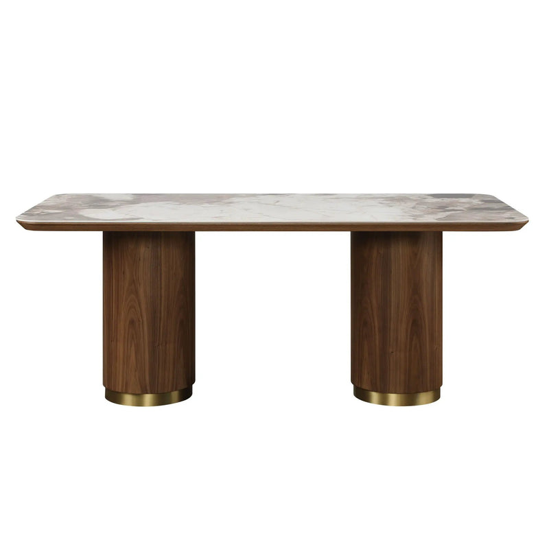 Willene - Ceramic Top Dining Table - Walnut by Unique Piece Furniture