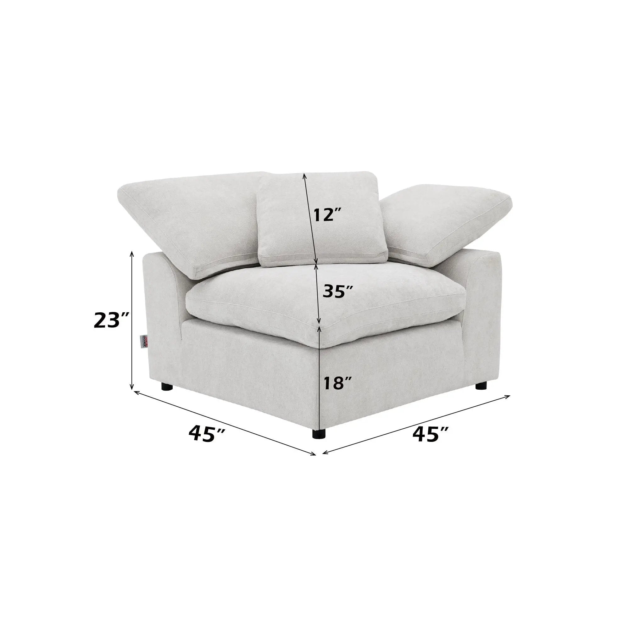 Naveen Modular Sectional With Ottoman by HouseOfZazla