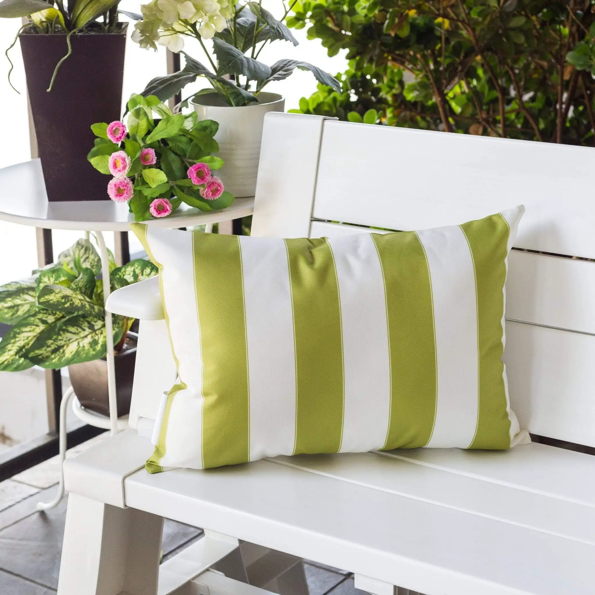 Horizon Stripe Pillow Outdoor & Indoor by Unique Piece Furniture