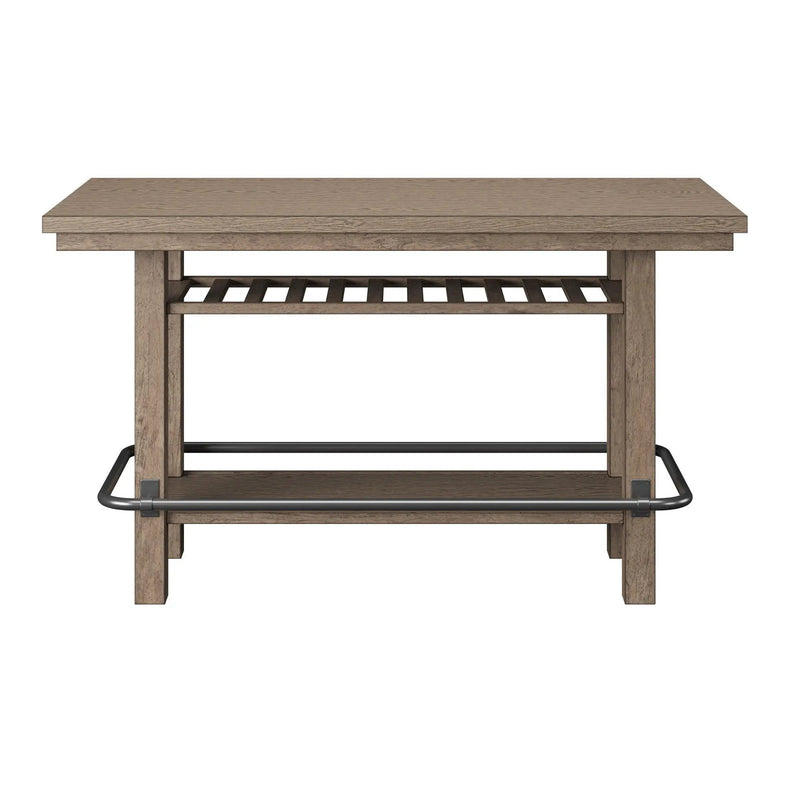 Bar Height Storage Table With Construction - Brown by HouseOfZazla