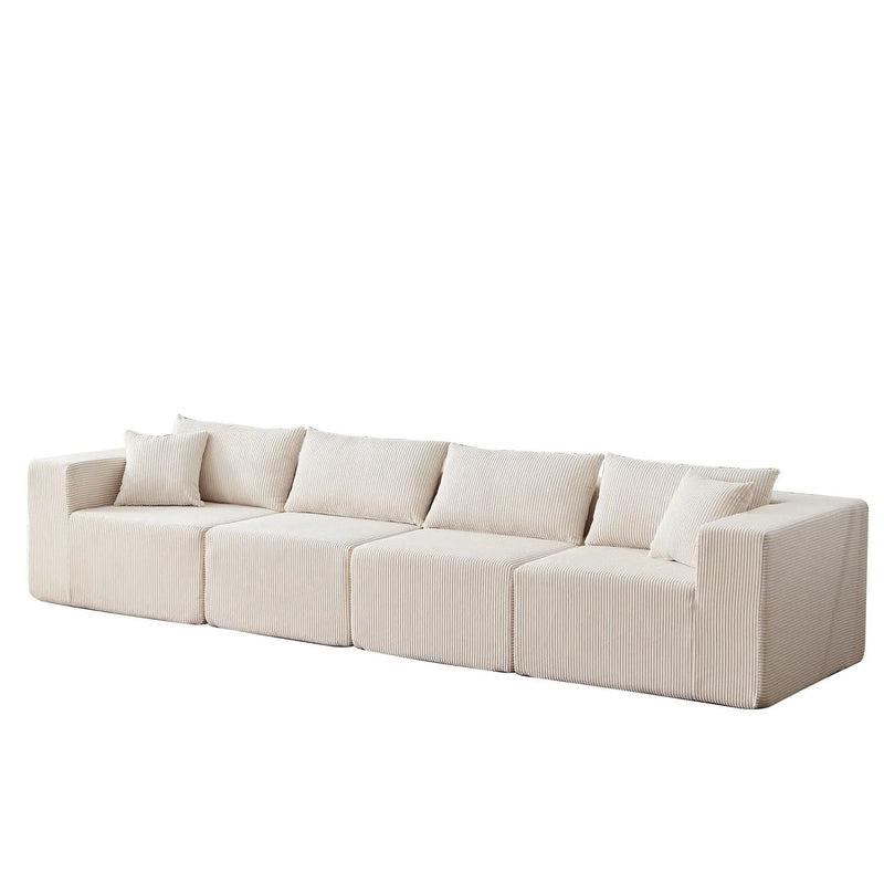 Modular L Shaped Sectional Compressed Sofa, Free Combination by HouseOfZazla