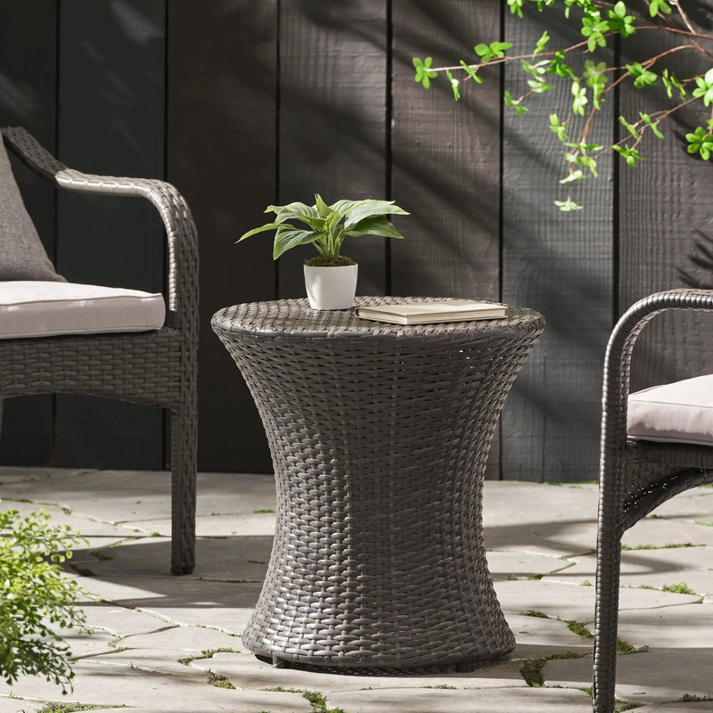 Thrive - Hourglass Rattan Table With No Glass Top by HouseOfZazla