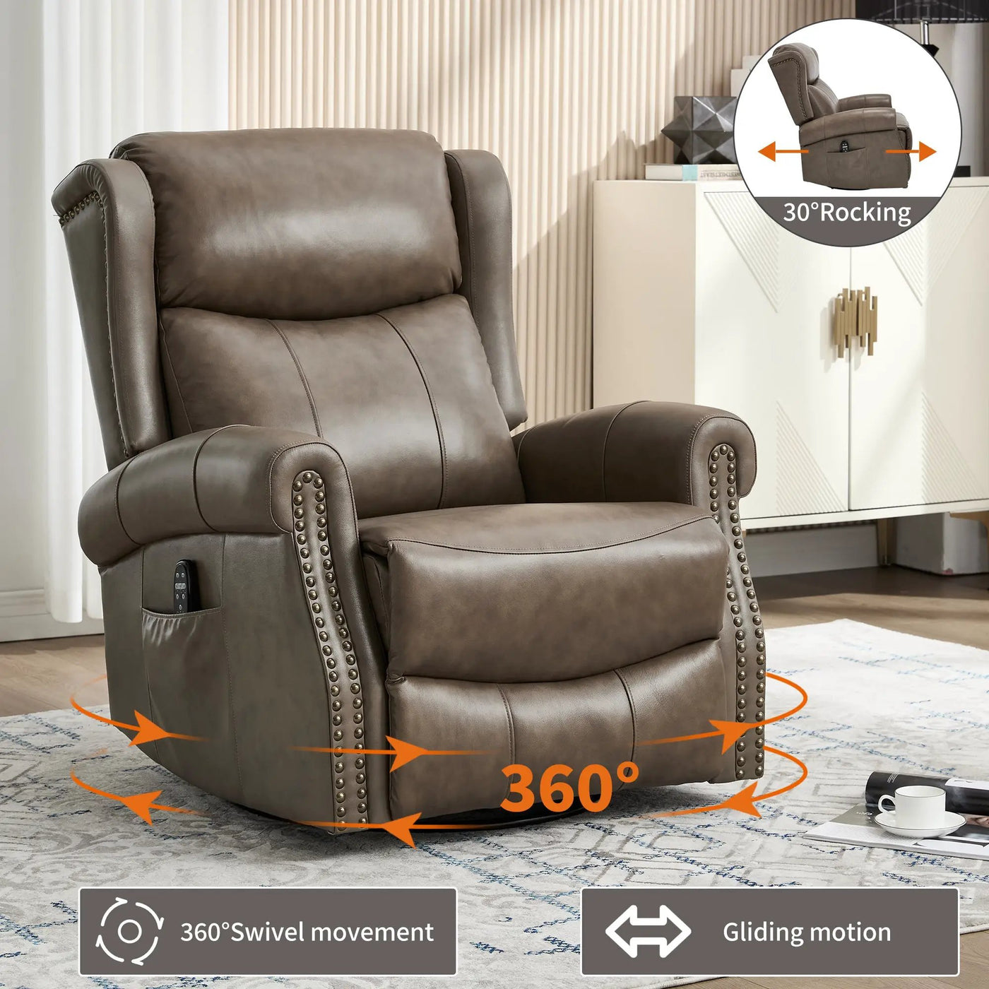 Heat Massage Manual Recliner Chair by HouseOfZazla