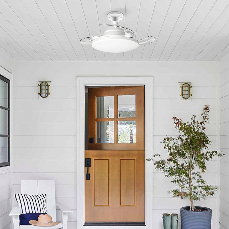 Bulb-Type Small Size Ceiling Fan With Retractable Blades by HouseOfZazla