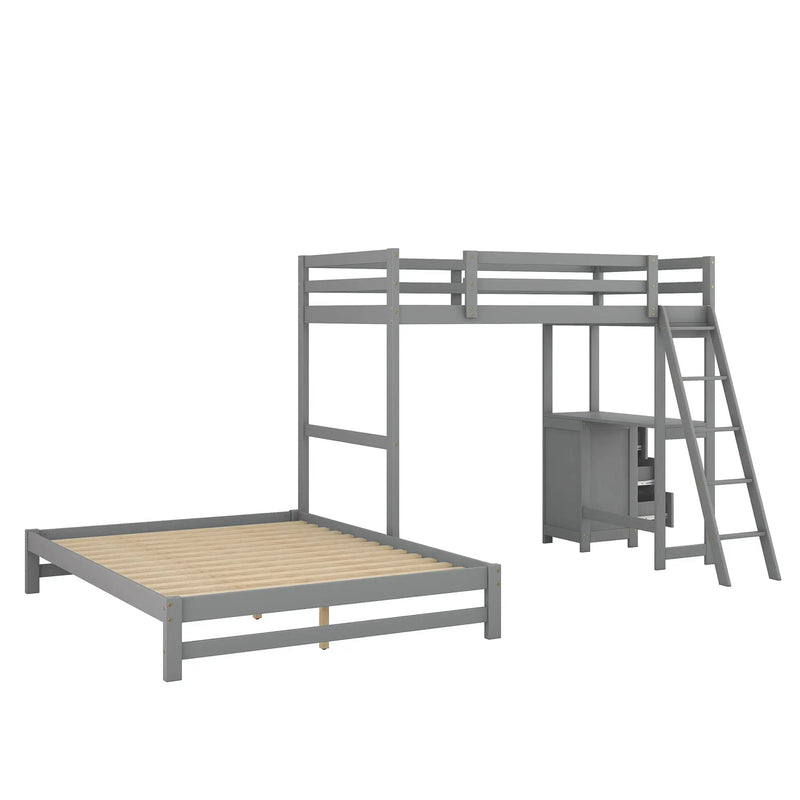 Bunk Bed With Built In Desk And 3 Drawers by Unique Piece Furniture