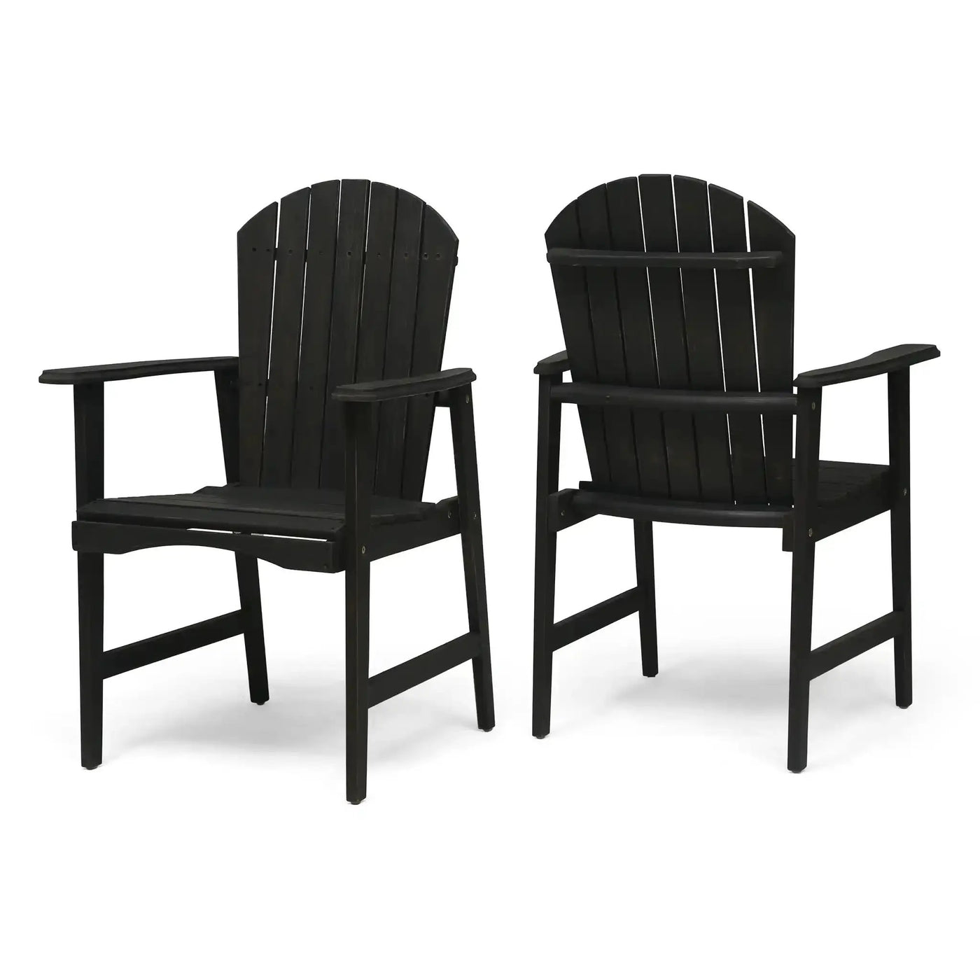 Outdoor Weather Resistant Acacia Wood Adirondack Dining Chairs (Set of 2) by HouseOfZazla