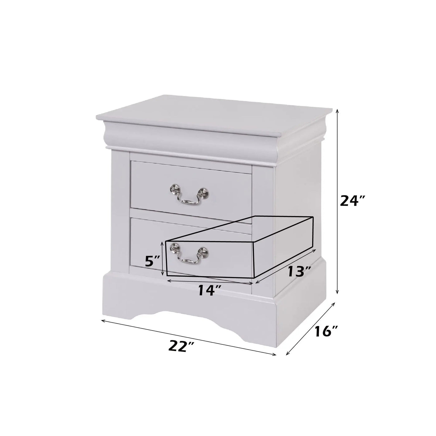 Louis Philippe III - Sleek Design Nightstand by HouseOfZazla
