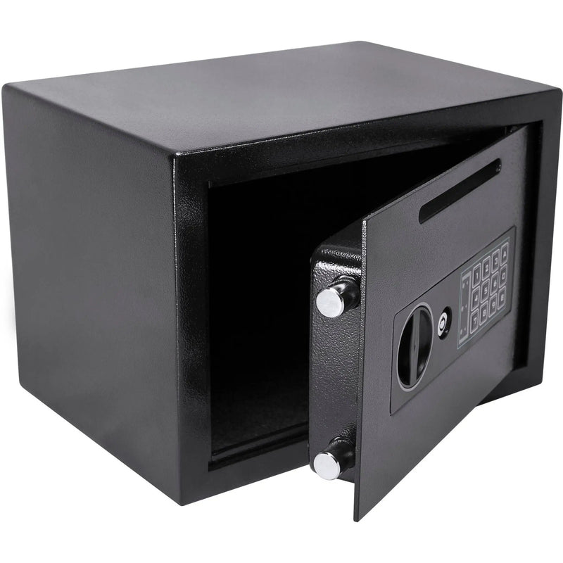 Compact Keypad Depository Safe - Black by HouseOfZazla