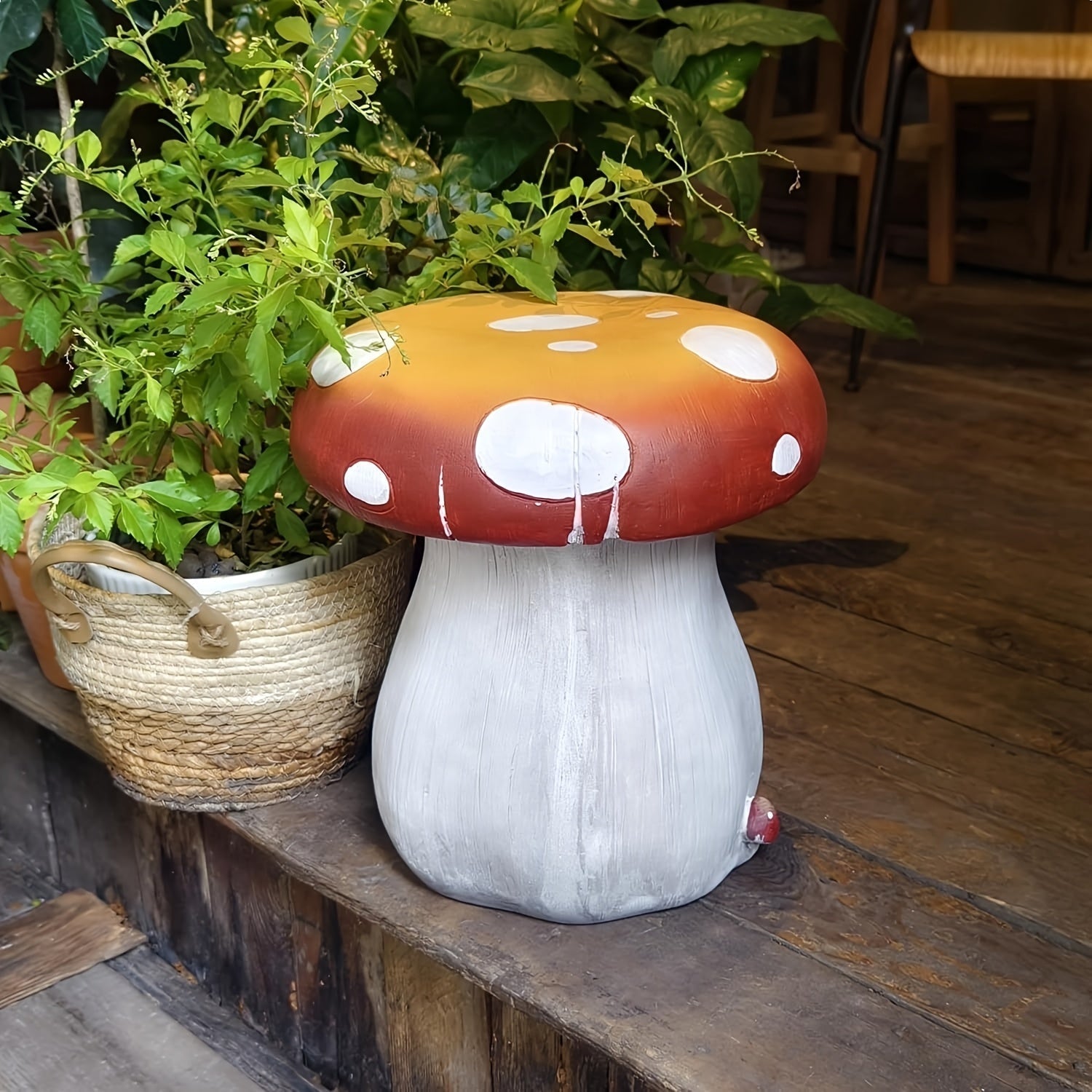 13.4' Oversized Mushroom Statue Stool by HouseOfZazla