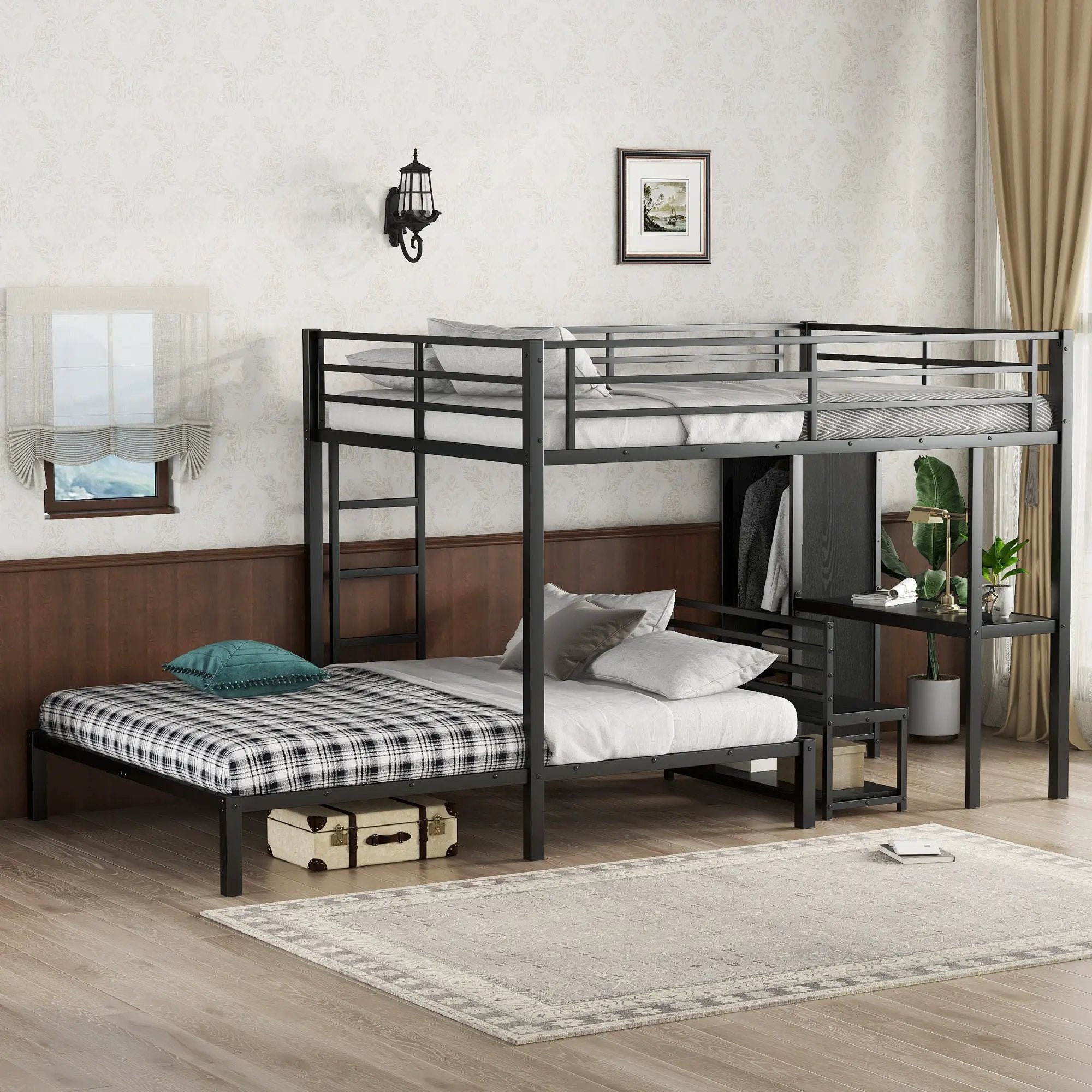 Queen Over Queen Size Bunk Bed Frame by HouseOfZazla