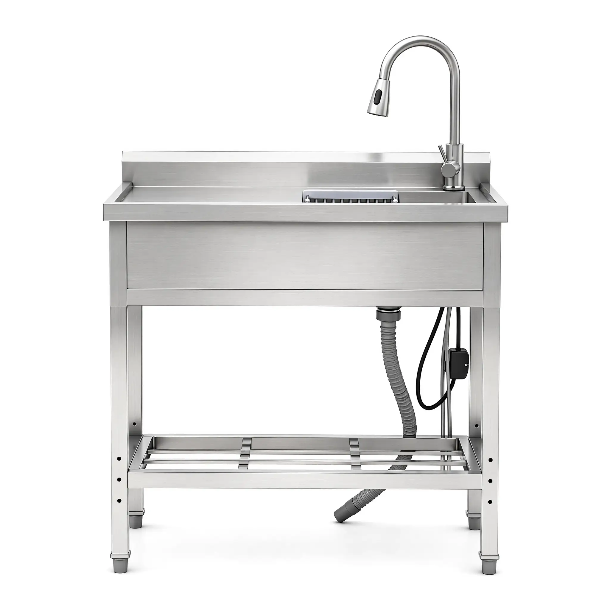 Stainless Steel Utility Sink, Freestanding Sink 2 by HouseOfZazla