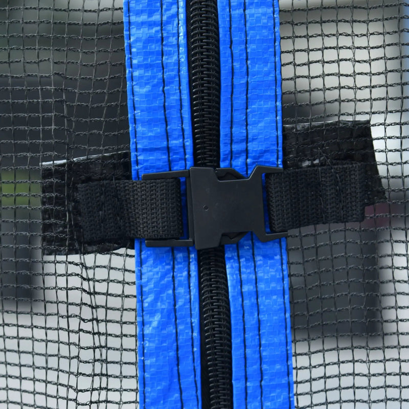 14Ft Trampoline For Adults & Kids With Basketball Hoop, Outdoor Trampolines With Ladder And Safety Enclosure Net For Kids And Adults - Blue by HouseOfZazla