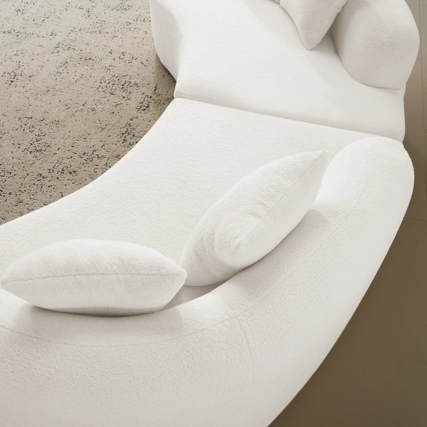 Curved 4 Seater Full Compression Sponge Sofa by HouseOfZazla