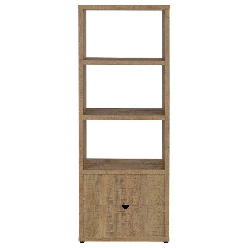Tabby 3-shelf Engineered Wood Media Tower Mango by Unique Piece Furniture