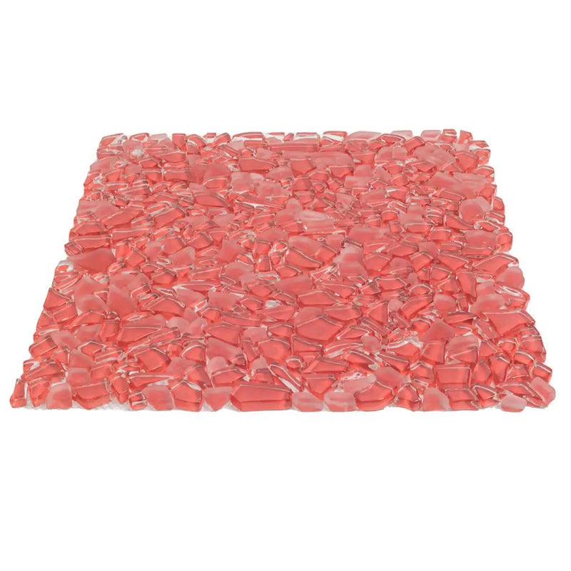 Red 11x11 Glossy Matte Multi-shaped Glass Mosaic Tile (5 pack, 4.36 sq ft/case) by Apollo Tile