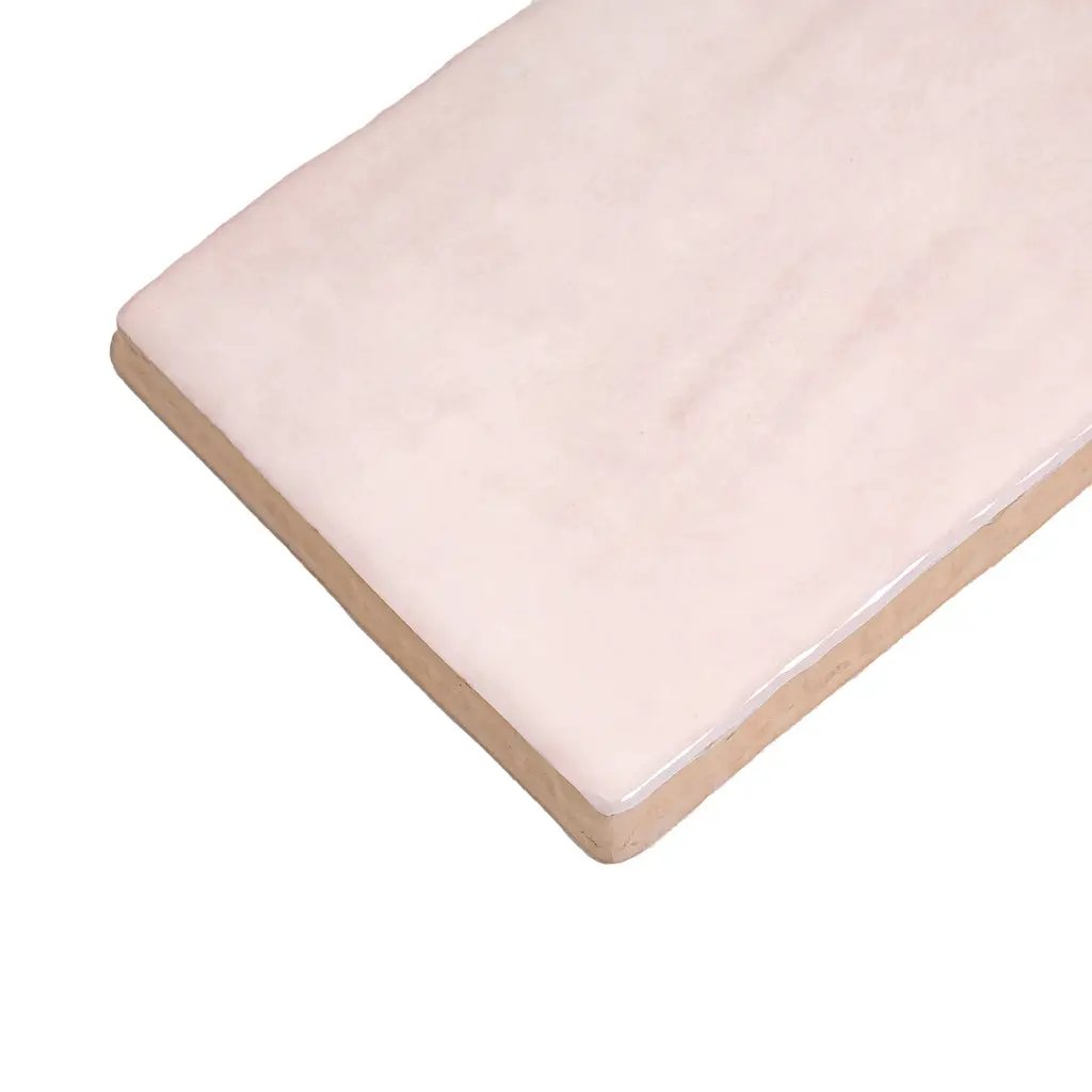 Pink 2.58 in. x 8 in. Polished Ceramic Subway Tile (5.38 sq ft/case) by Apollo Tile
