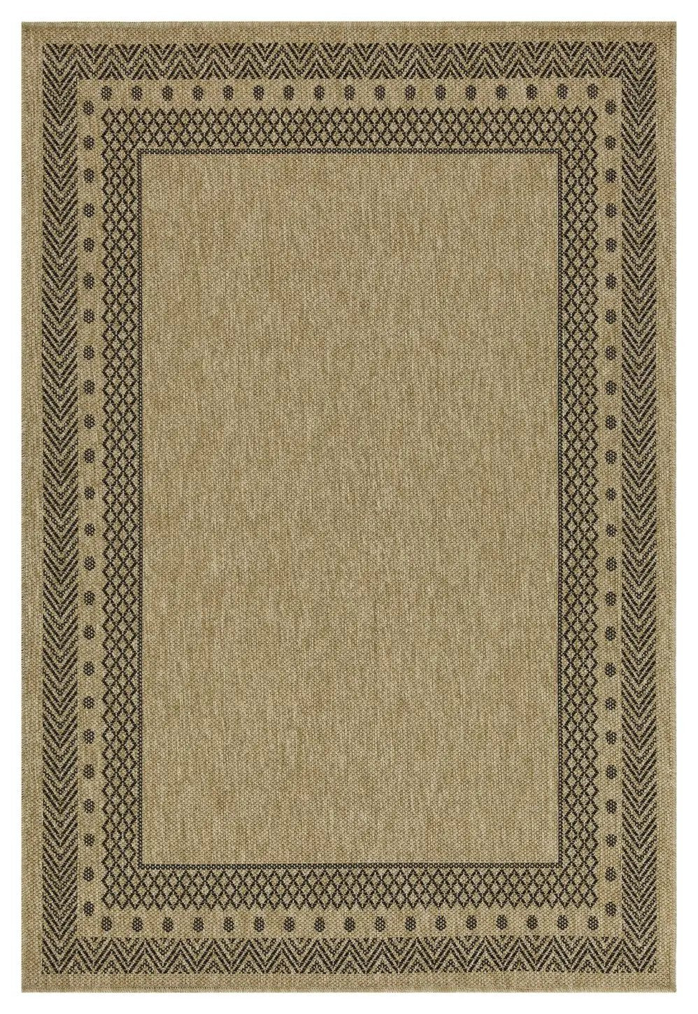 Earth GC_NTL1006 Jute/Black Indoor/Outdoor Area Rug by HouseOfZazla