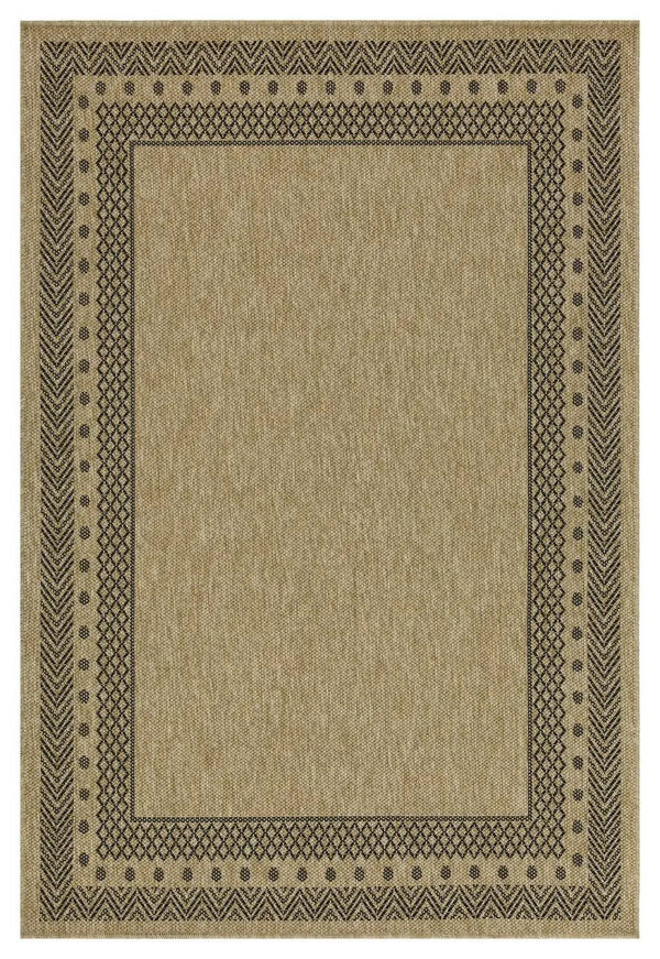 Earth GC_NTL1006 Jute/Black Indoor/Outdoor Area Rug