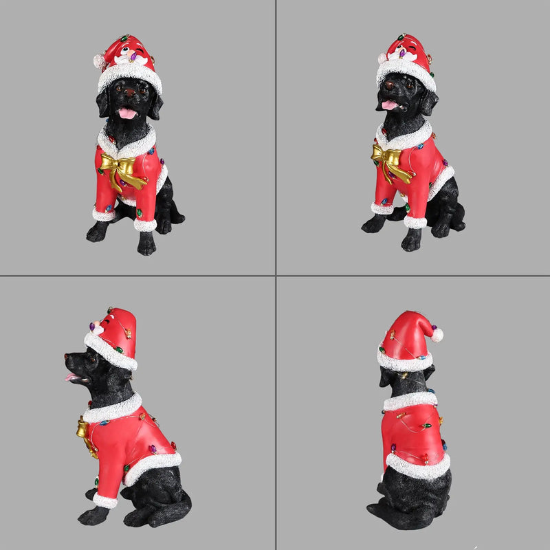Festive Labrador Christmas Statue by HouseOfZazla