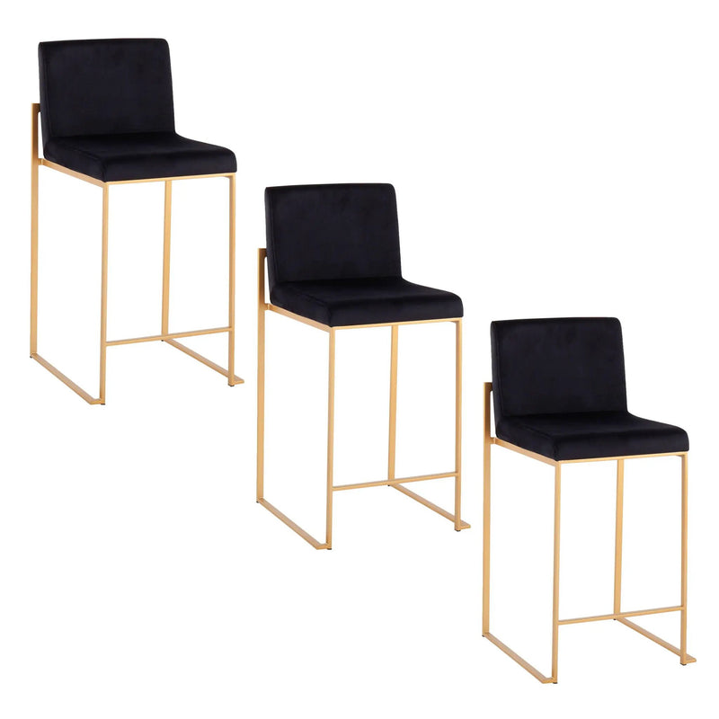 Fuji - Contemporary High Back Stylish Counter Stool by HouseOfZazla