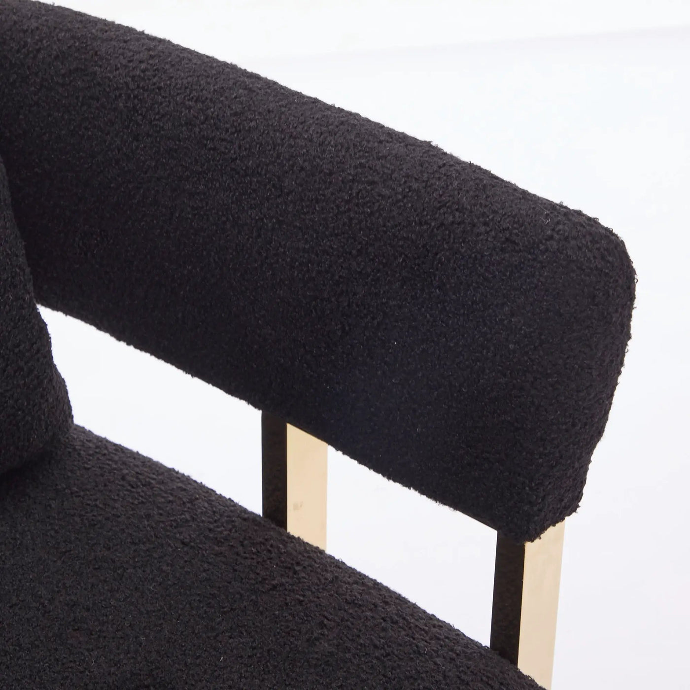 Modern Decorative Chair Teddy Fleece Upholstered And Metal Foot by Unique Piece Furniture