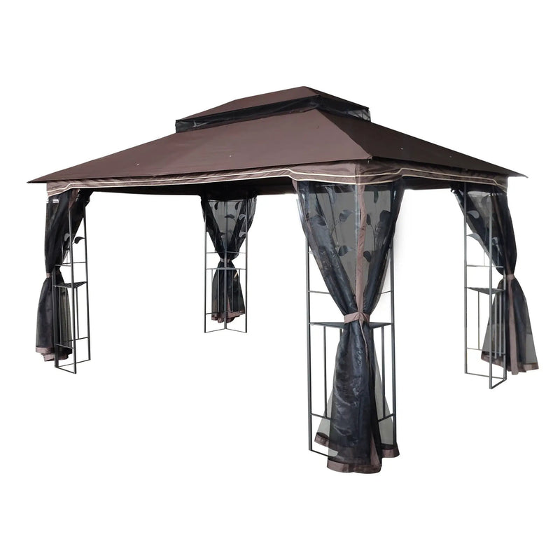 Patio Gazebo Tent With Ventilated Double Roof And Mosquito Net For Backyard Or Garden by HouseOfZazla