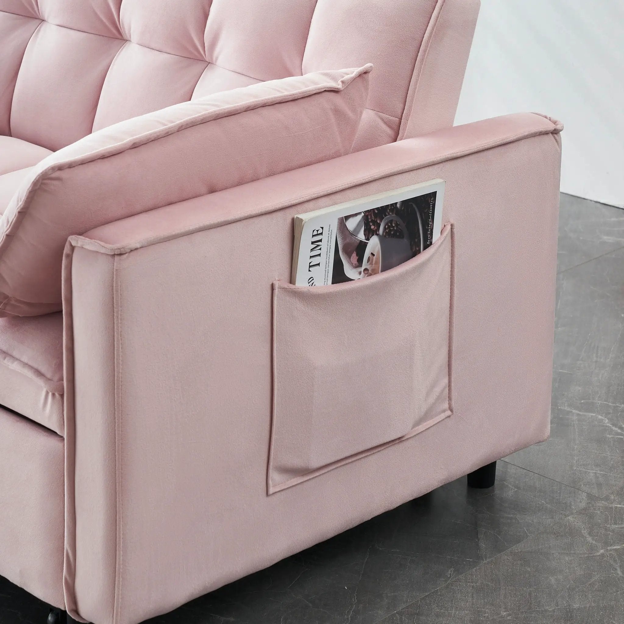 Sofa Bed With Pockets, 3 In 1 Convertible For Living Room by Unique Piece Furniture