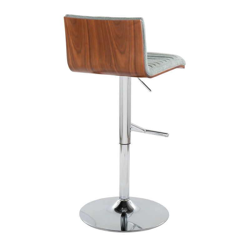 Mason - Contemporary Adjustable Barstool & Swivel With Straight T Footrest (Set of 2) by HouseOfZazla