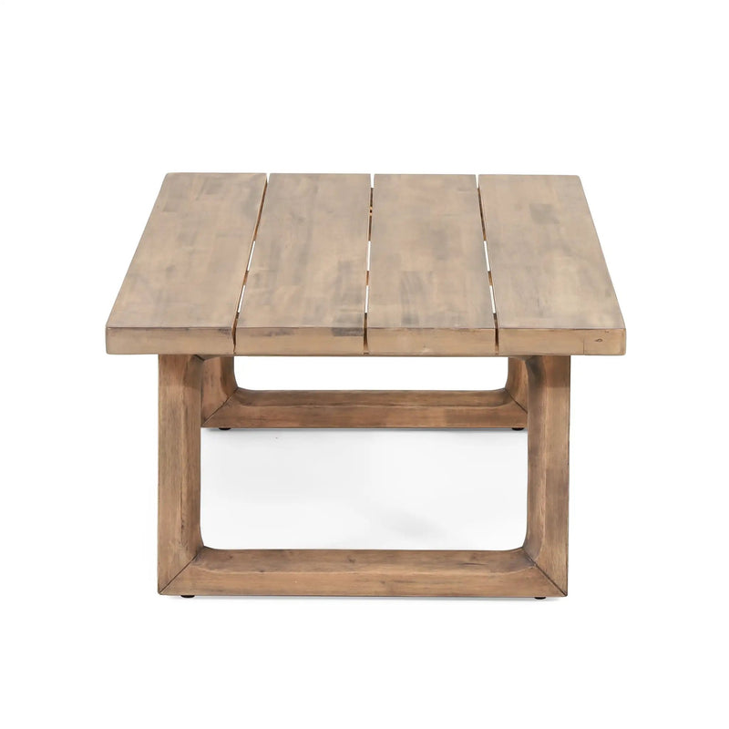 Outdoor Acacia Wood Loveseat and Coffee Table Set with Cushions by HouseOfZazla