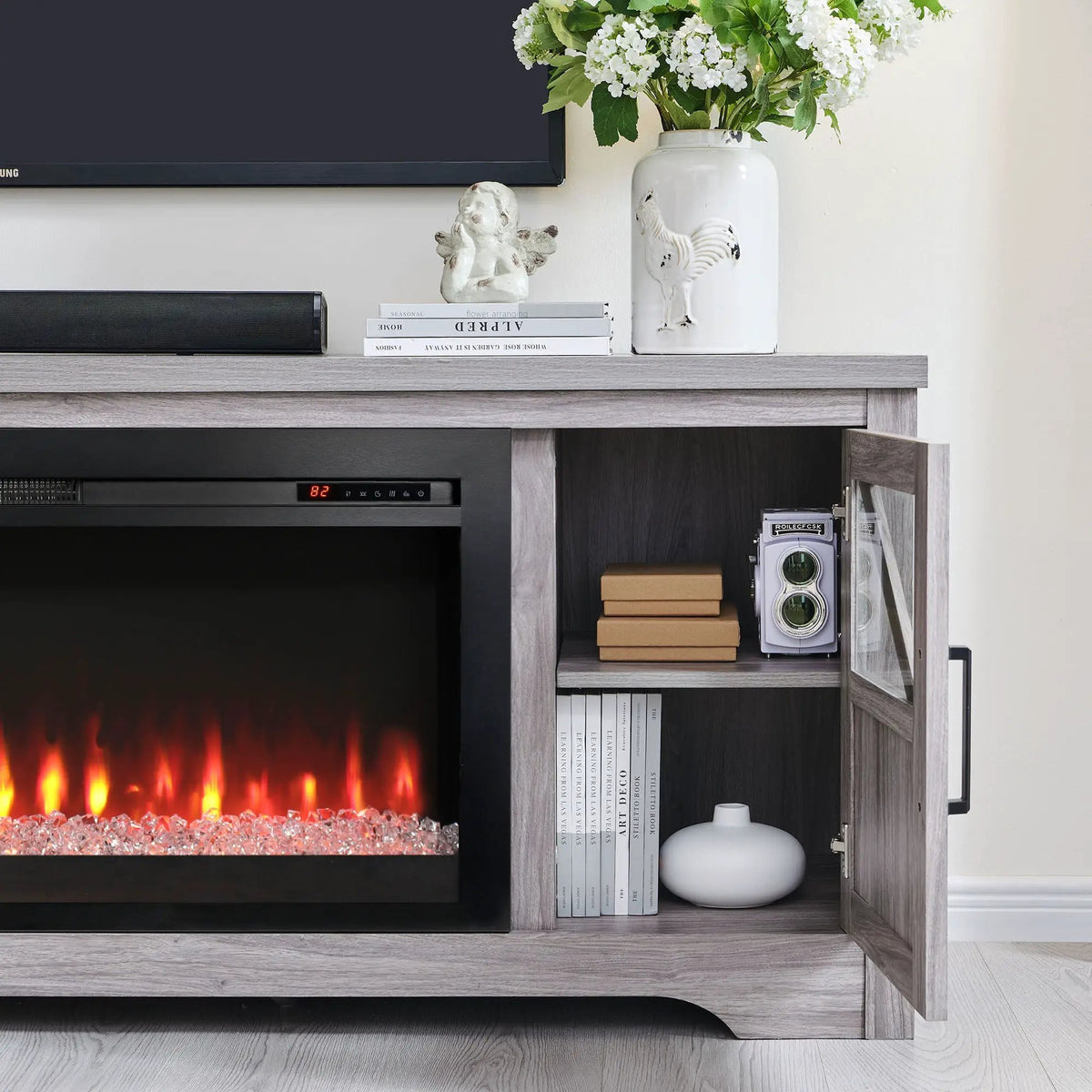 75" Fireplace TV Stand for TVs up to 80", photo 8 of 10