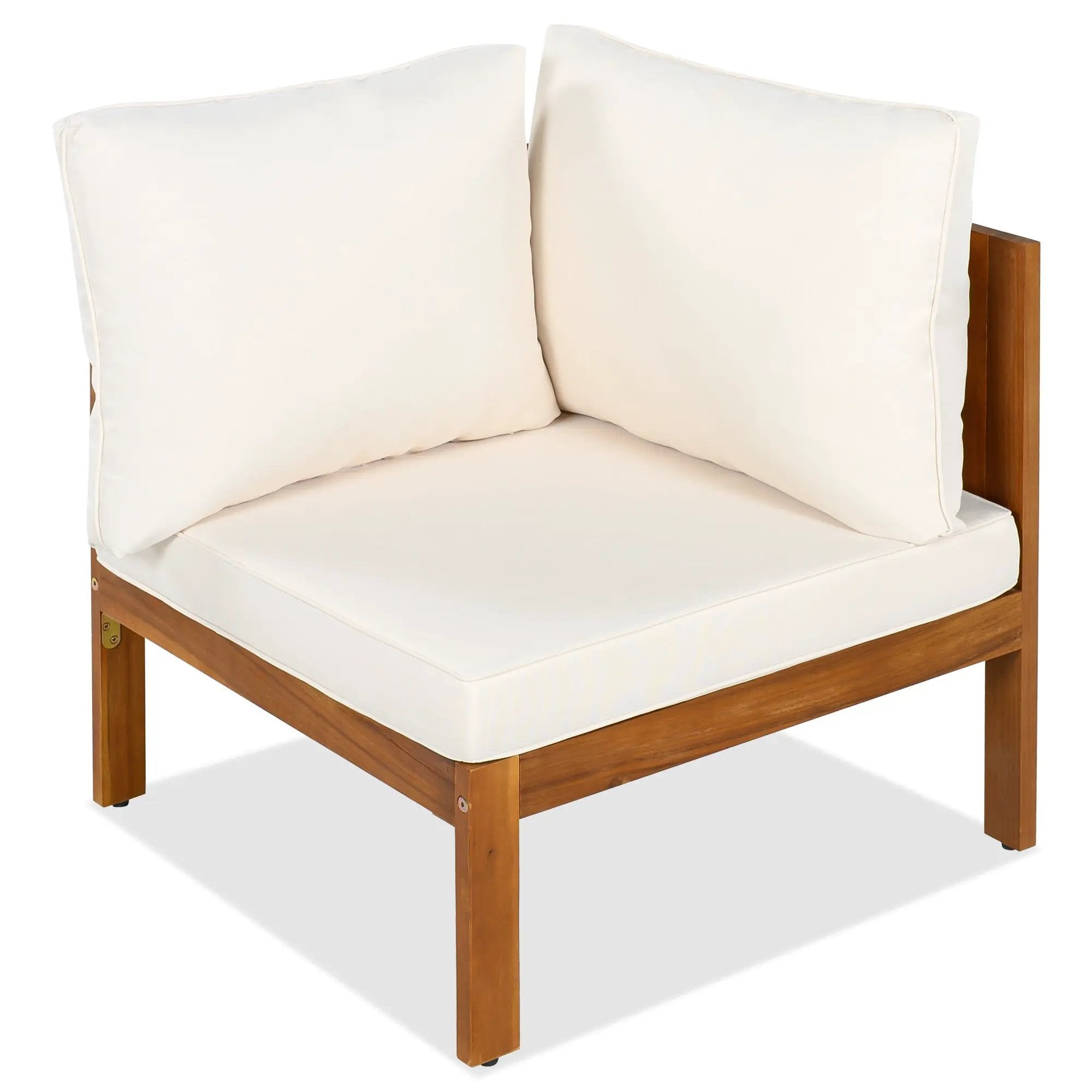 GO 4 Pieces Outdoor Acacia Wood Sofa Set with Coffee Table by HouseOfZazla