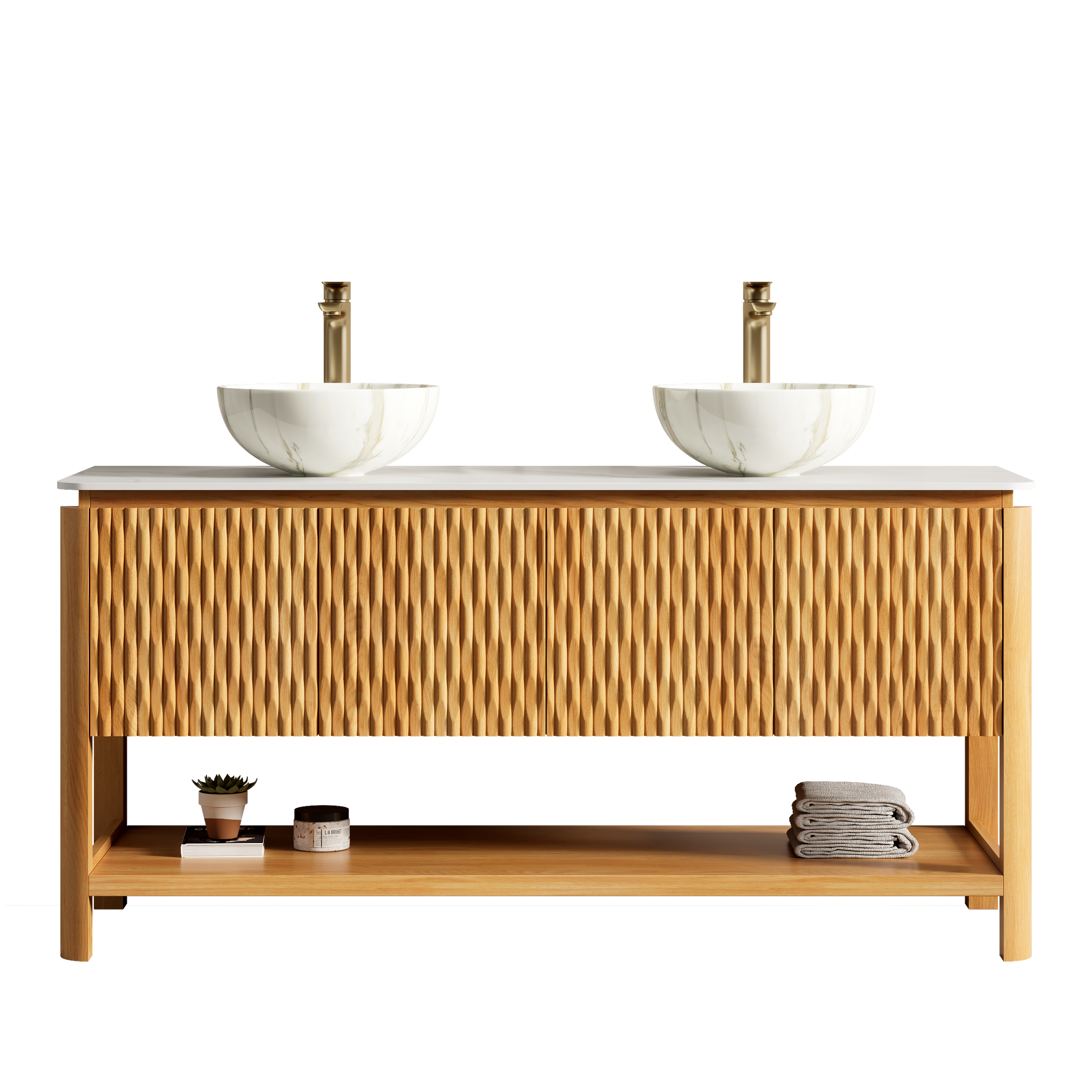 Sharma 60" Bathroom Vanity & Sinks by HouseOfZazla