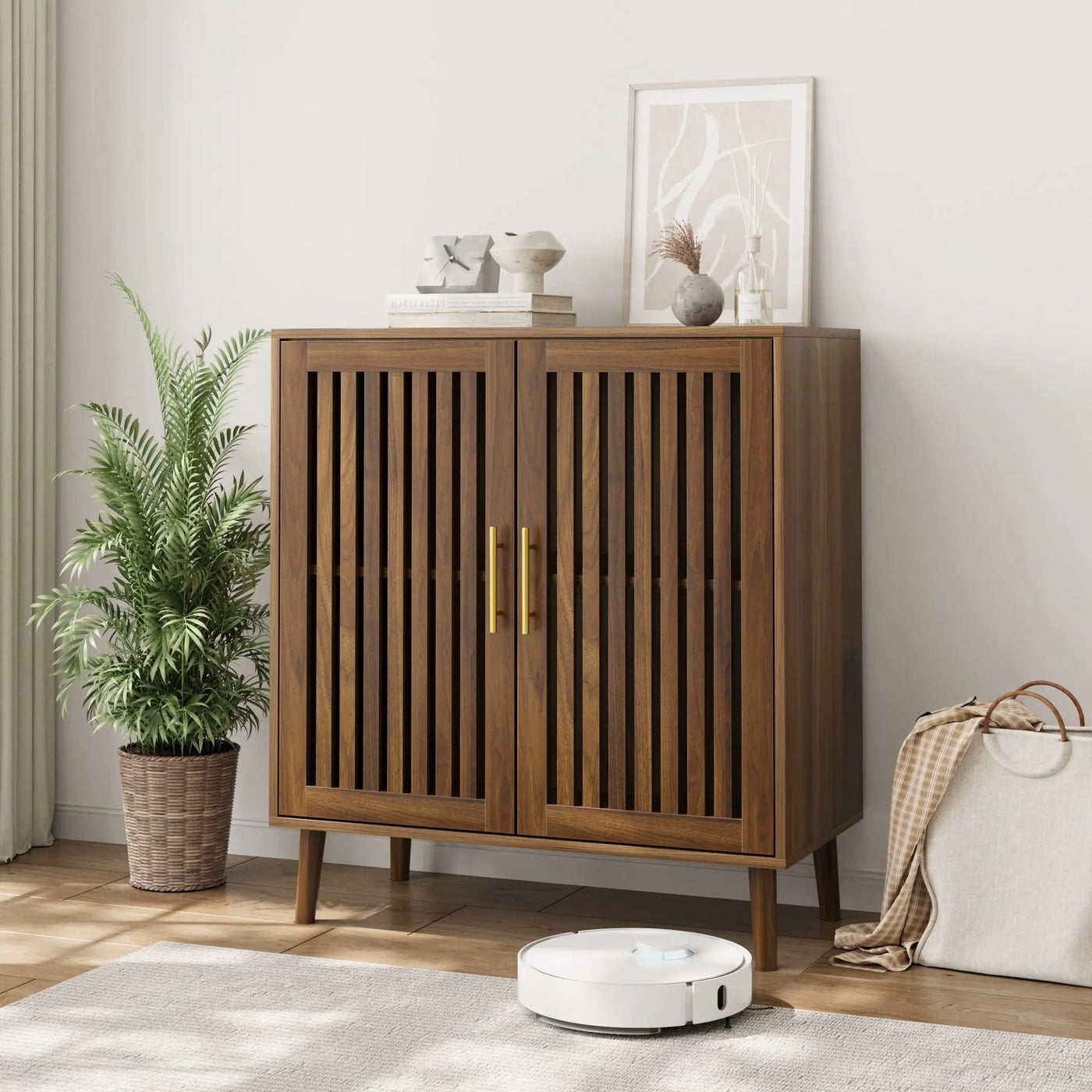 Grille Striped Sideboard Buffet Cabinet With Storage by HouseOfZazla