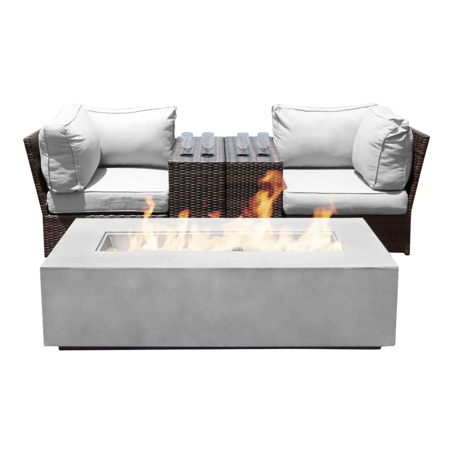 Outdoor Elegance Conversation Set With Fire Pit by HouseOfZazla