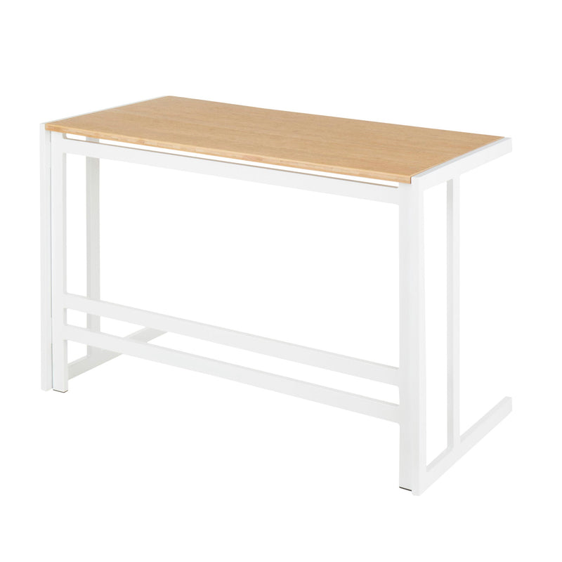 Roman - Industrial Office Desk - White / Natural by HouseOfZazla