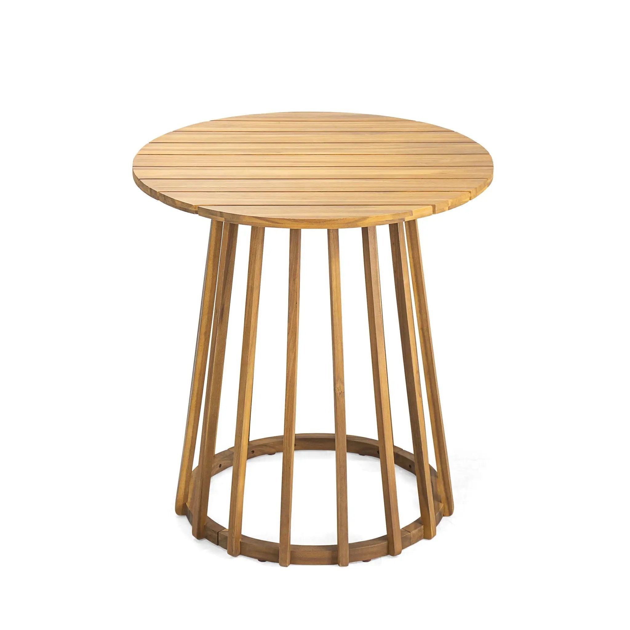 Outdoor Round Top Dining Table - Teak Bistro Table by HouseOfZazla